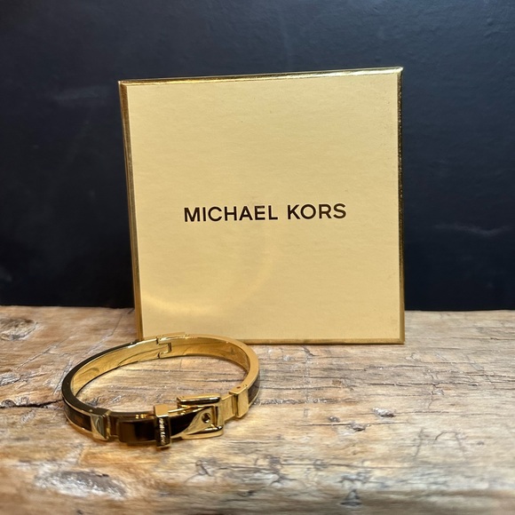 Michael Kors Jewelry - Michael Kors Black/Brown Tortoise Gold Bracelet